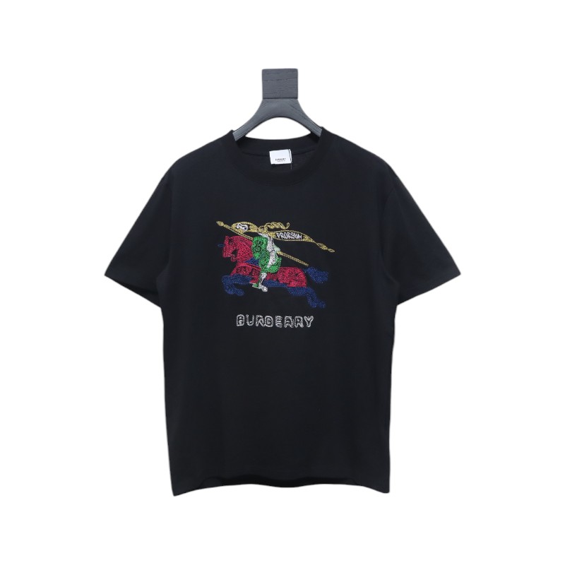     Burberry 24ss color knight horse print short sleeve