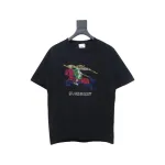 Top Quality Burberry 24ss color knight horse print short sleeve