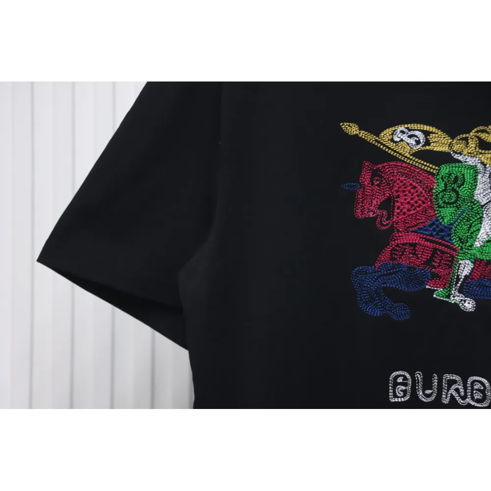 Top Quality Burberry 24ss color knight horse print short sleeve