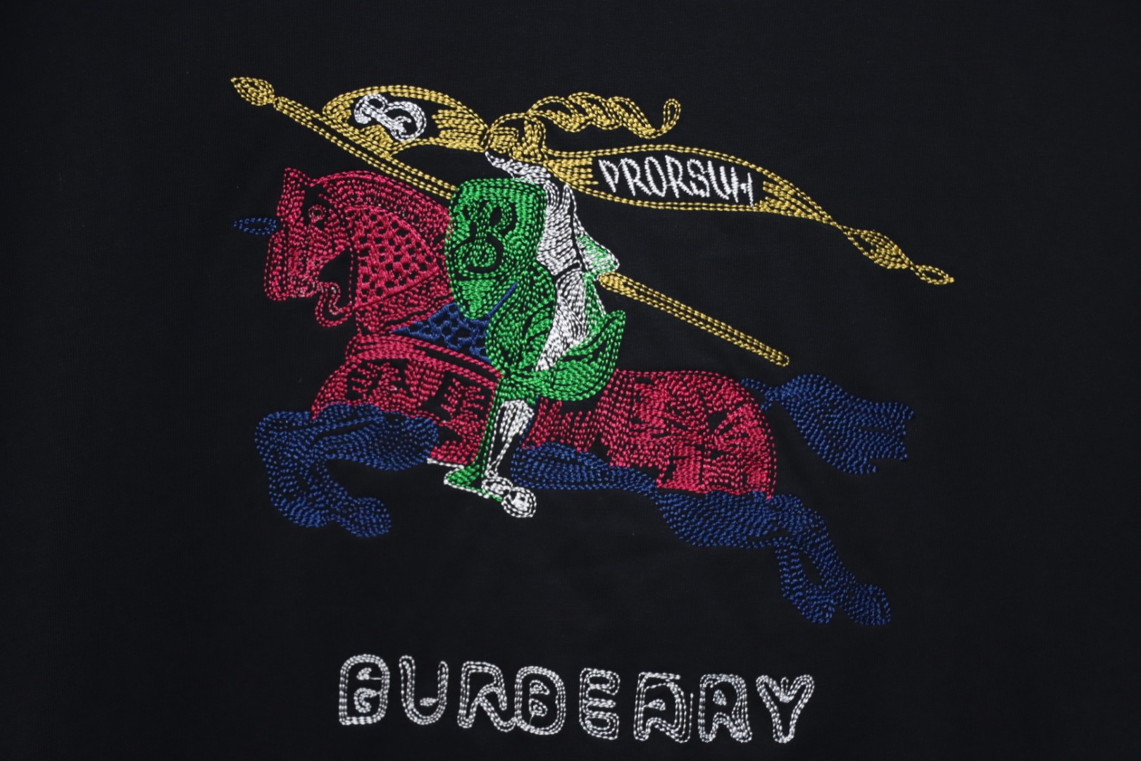     Burberry 24ss color knight horse print short sleeve