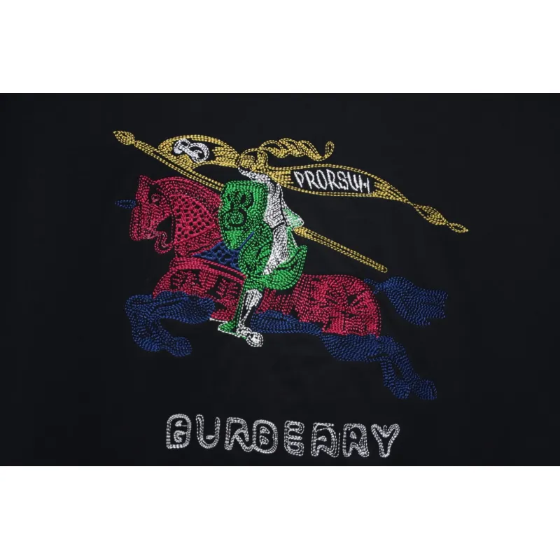 Top Quality Burberry 24ss color knight horse print short sleeve