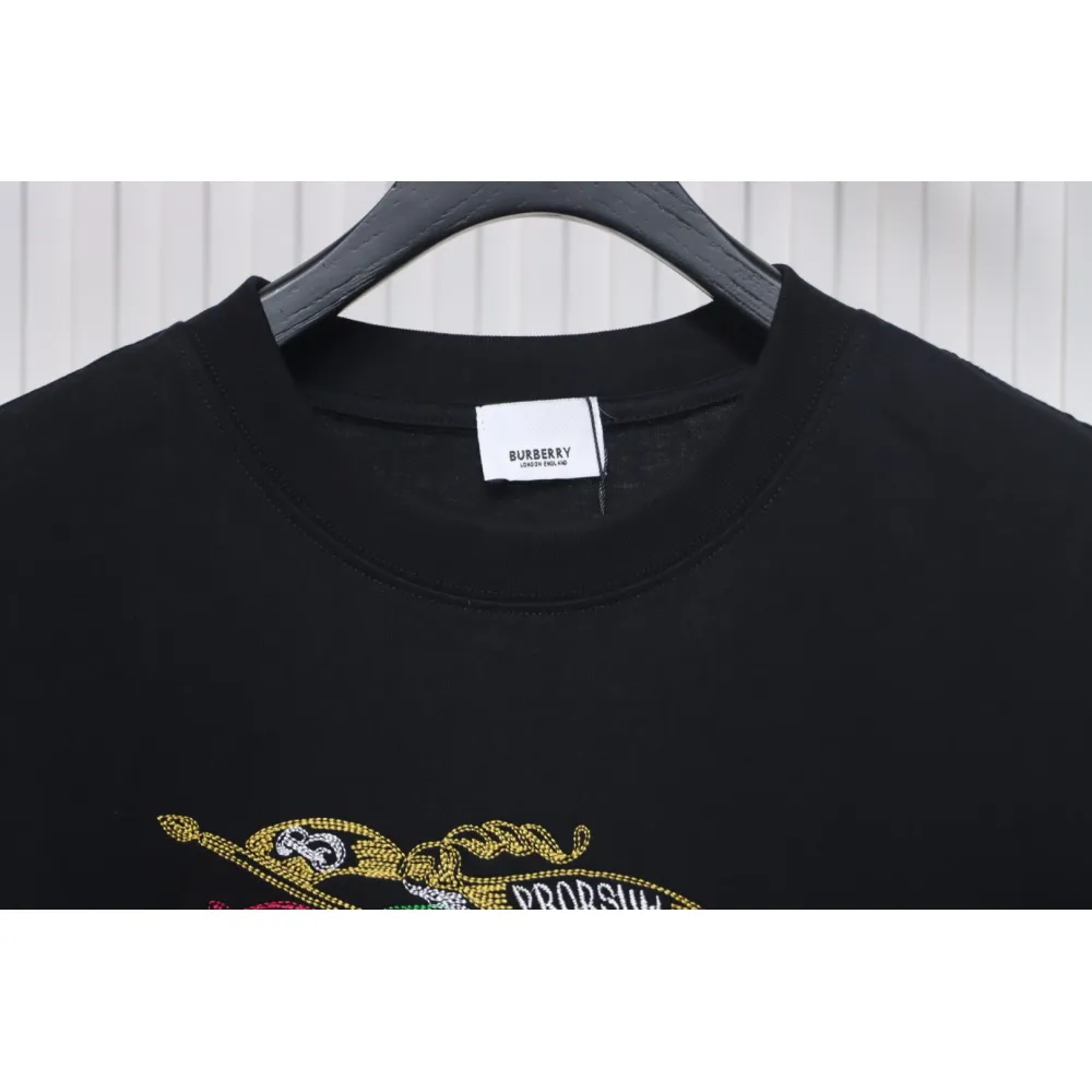 Top Quality Burberry 24ss color knight horse print short sleeve