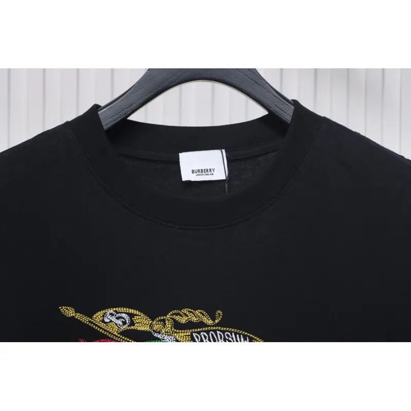 Top Quality Burberry 24ss color knight horse print short sleeve