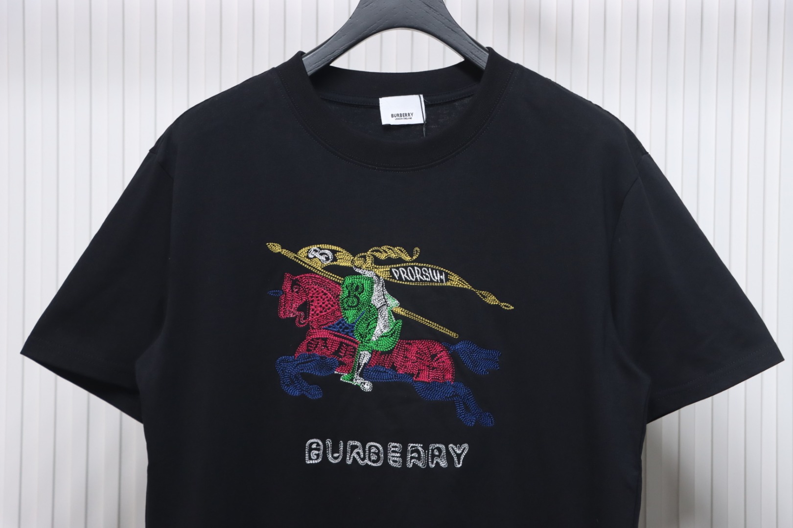     Burberry 24ss color knight horse print short sleeve
