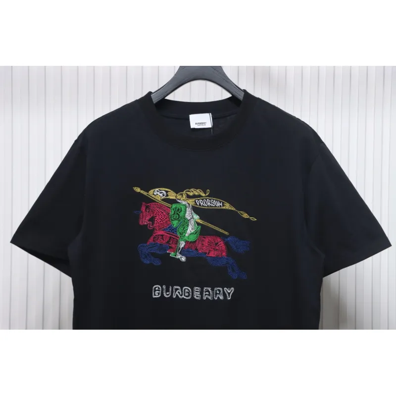Top Quality Burberry 24ss color knight horse print short sleeve