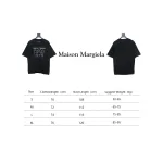Top Quality Maison Margiela short-sleeved embroidered T-shirt （Black）