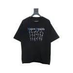 Top Quality Maison Margiela short-sleeved embroidered T-shirt （Black）