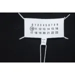 Top Quality Maison Margiela short-sleeved embroidered T-shirt （Black）
