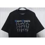 Top Quality Maison Margiela short-sleeved embroidered T-shirt （Black）