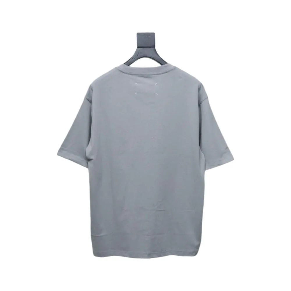 Top Quality Maison Margiela short-sleeved embroidered T-shirt （Grey）