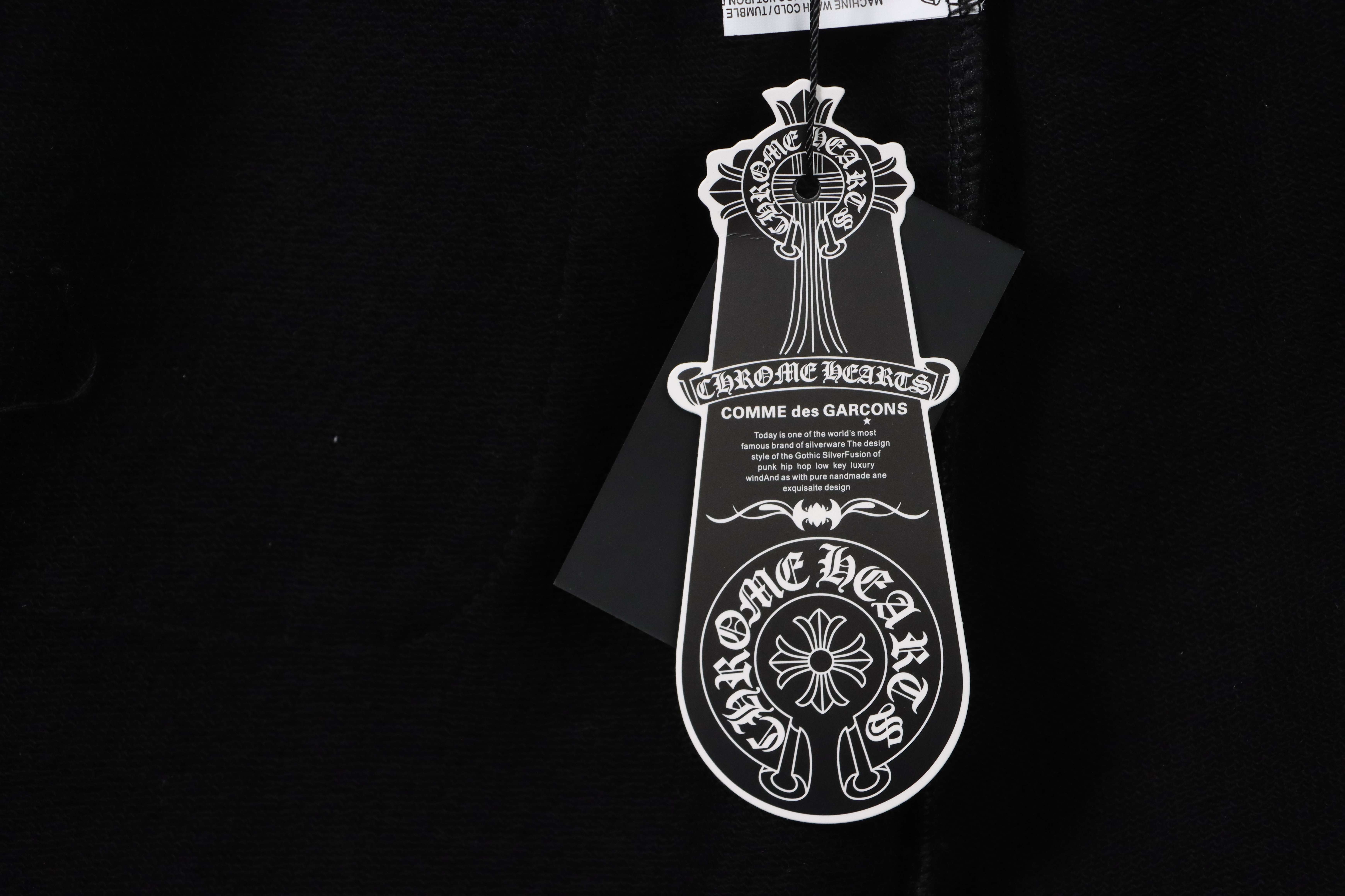 Top Quality Chrome Hearts Embroidered Cross Terry Shorts Black