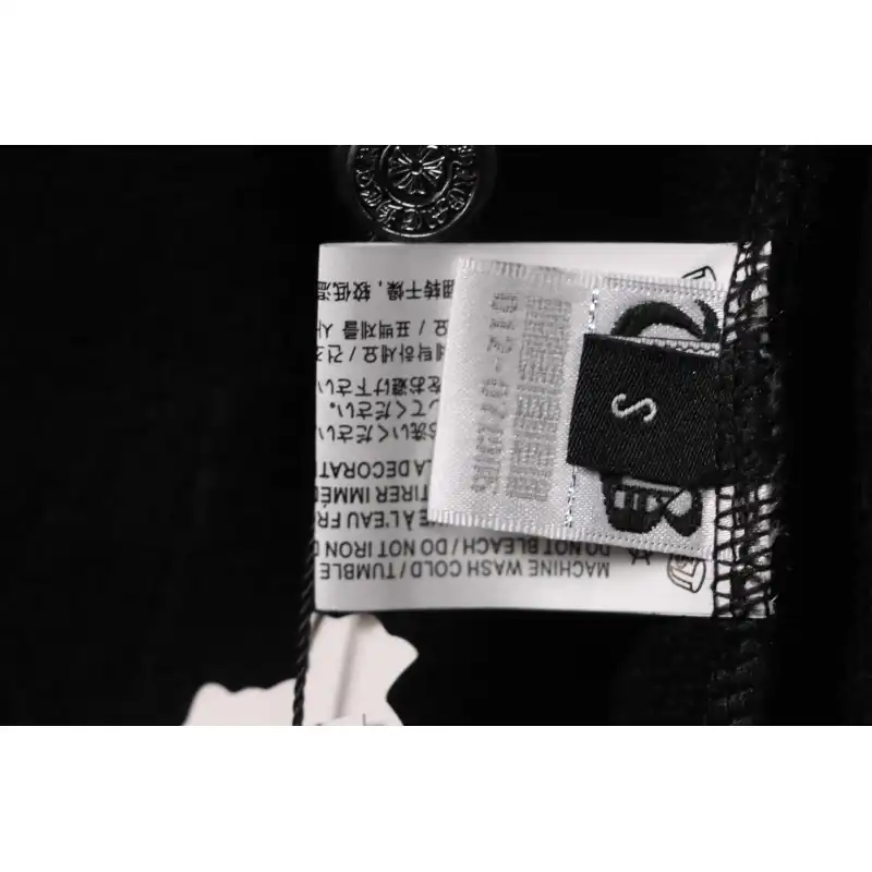 Top Quality Chrome Hearts Embroidered Cross Terry Shorts Black