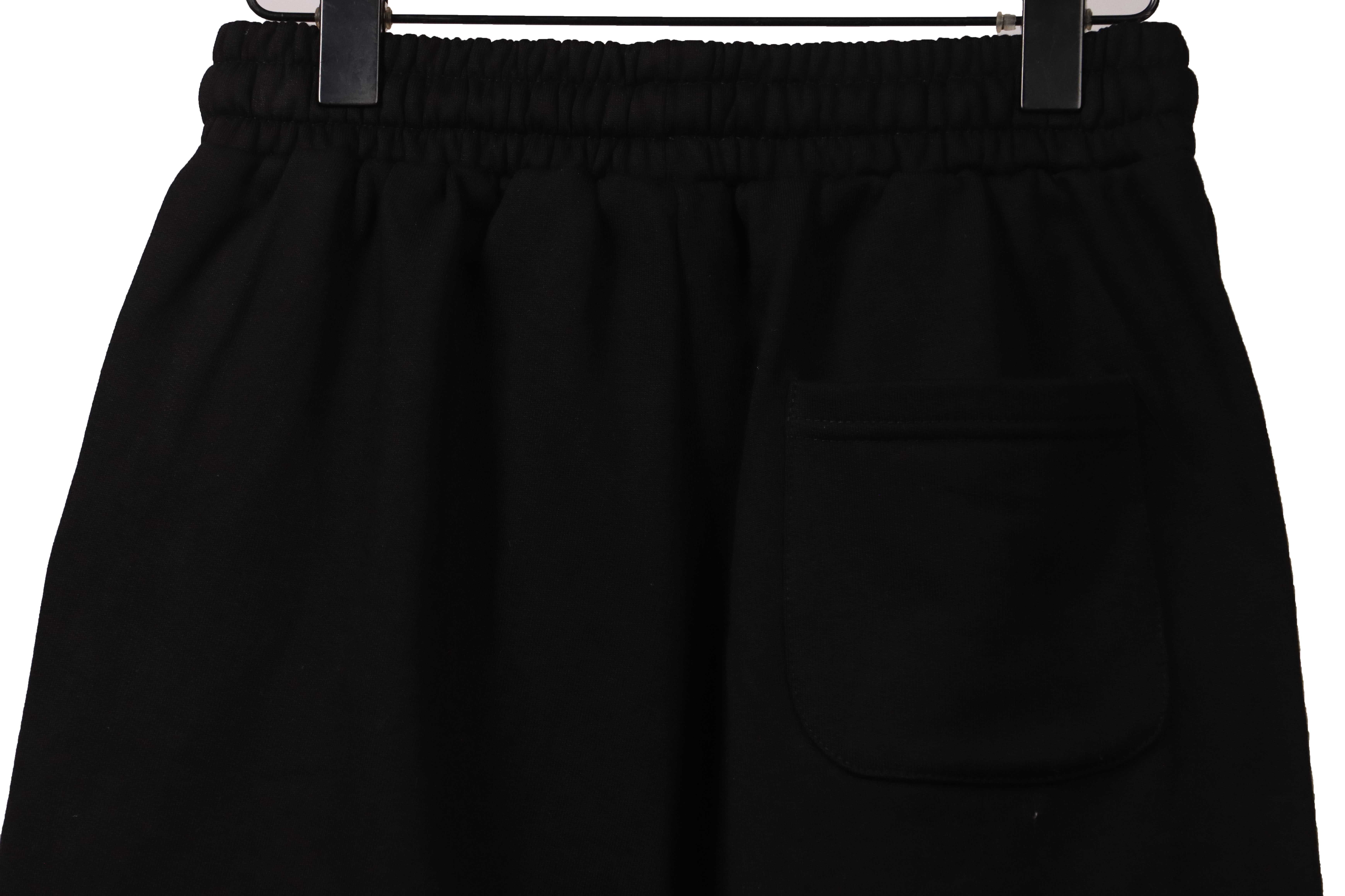 Top Quality Chrome Hearts Embroidered Cross Terry Shorts Black