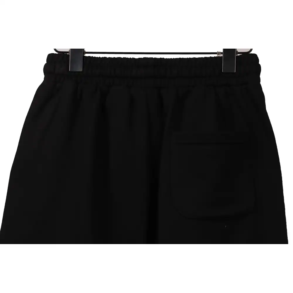 Top Quality Chrome Hearts Embroidered Cross Terry Shorts Black