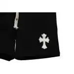 Top Quality Chrome Hearts Embroidered Cross Terry Shorts Black