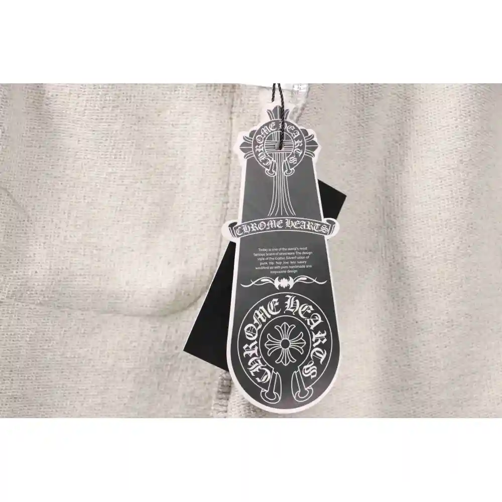 Top Quality Chrome Hearts Embroidered Cross Terry Shorts Grey