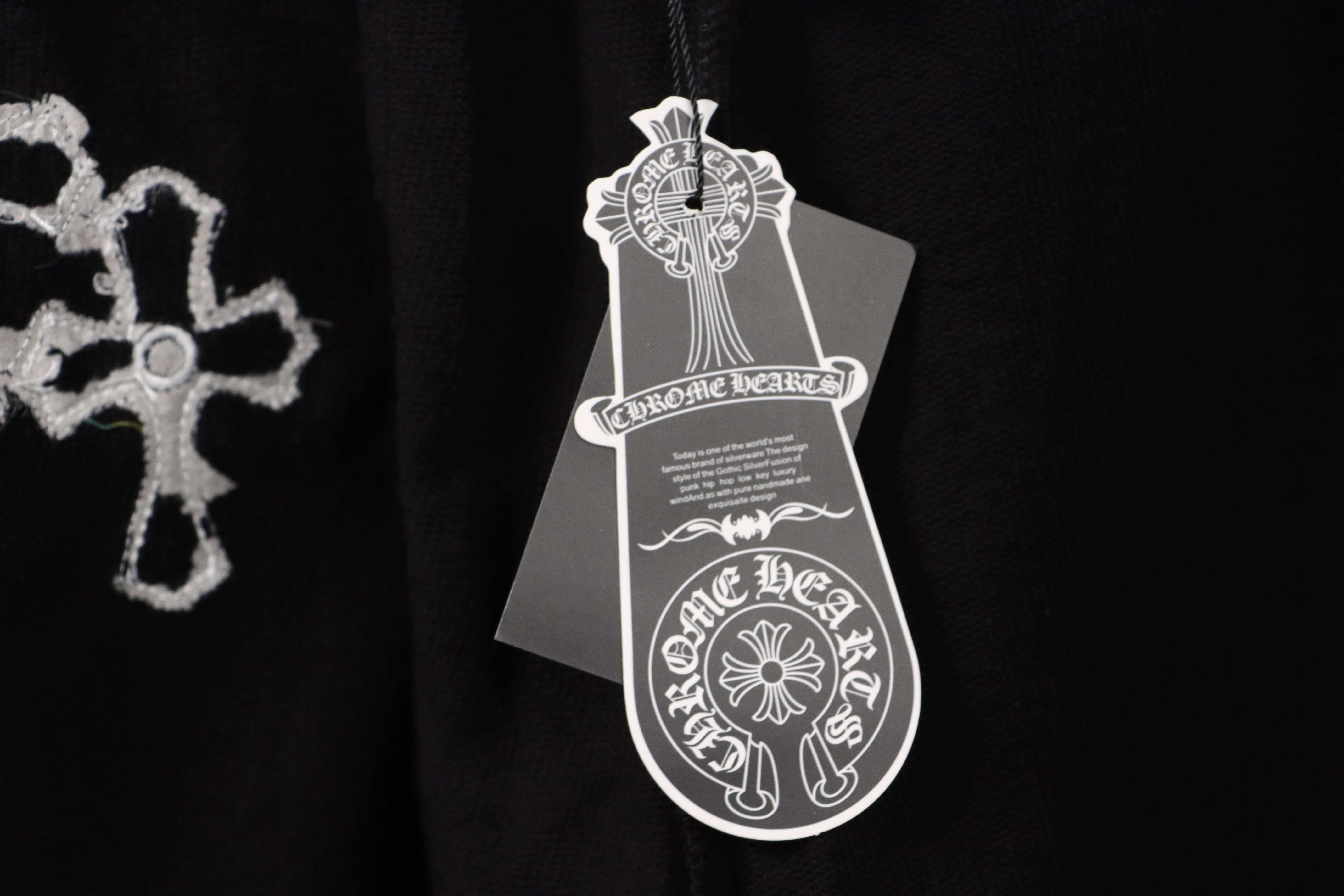 Top Quality Chrome Hearts Horseshoe Cross Shorts Black