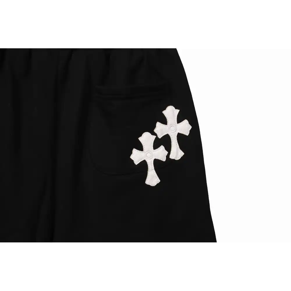 Top Quality Chrome Hearts Horseshoe Cross Shorts Black
