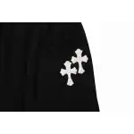 Top Quality Chrome Hearts Horseshoe Cross Shorts Black