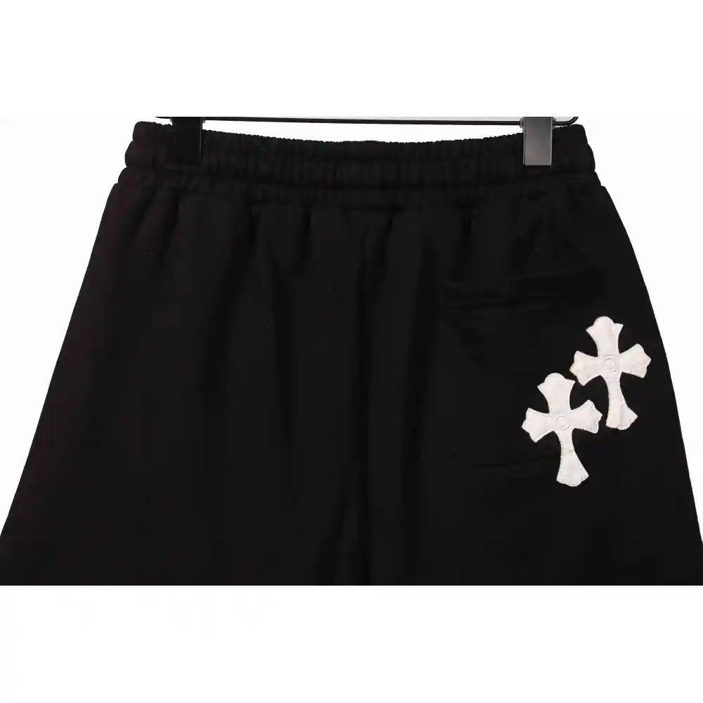 Top Quality Chrome Hearts Horseshoe Cross Shorts Black