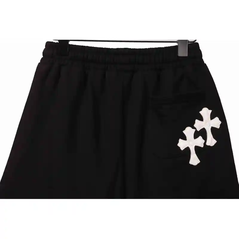 Top Quality Chrome Hearts Horseshoe Cross Shorts Black