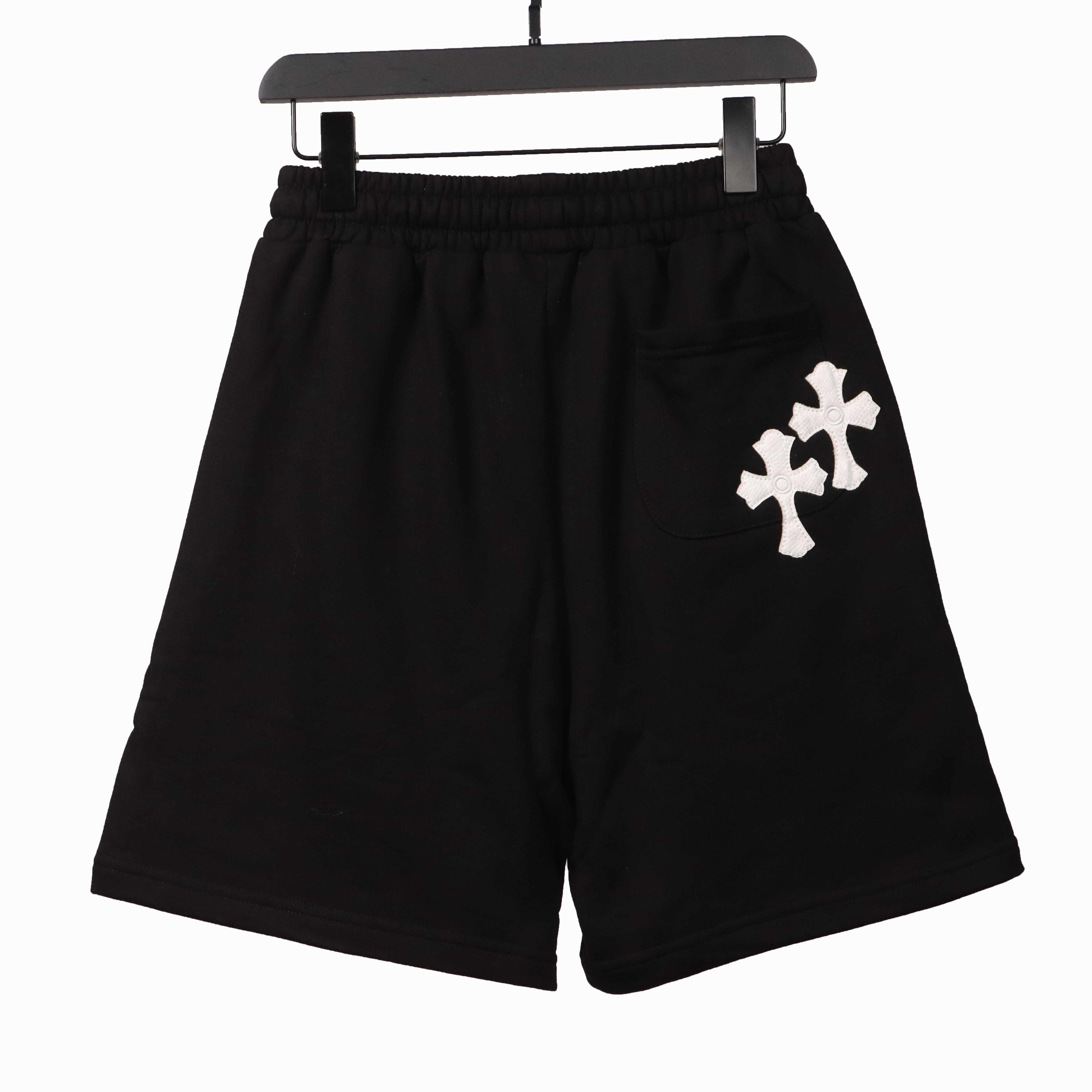 Top Quality Chrome Hearts Horseshoe Cross Shorts Black