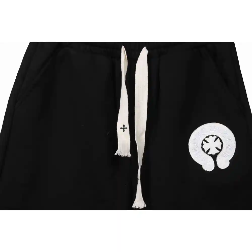 Top Quality Chrome Hearts Horseshoe Cross Shorts Black