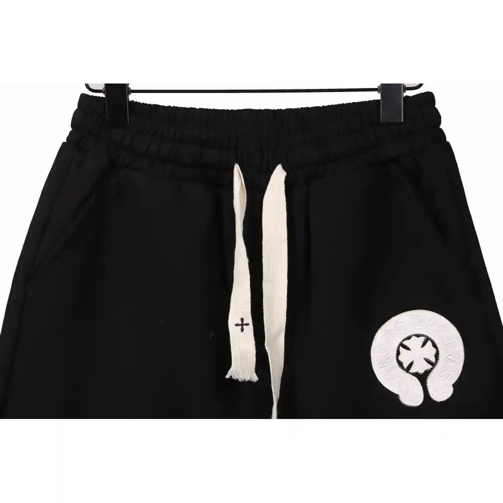 Top Quality Chrome Hearts Horseshoe Cross Shorts Black
