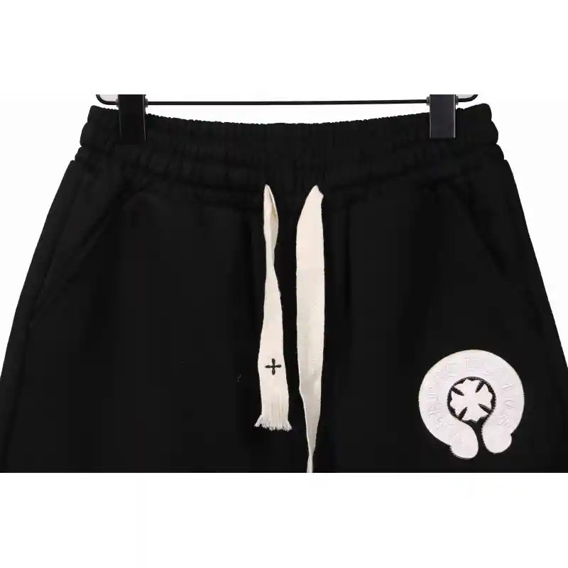Top Quality Chrome Hearts Horseshoe Cross Shorts Black