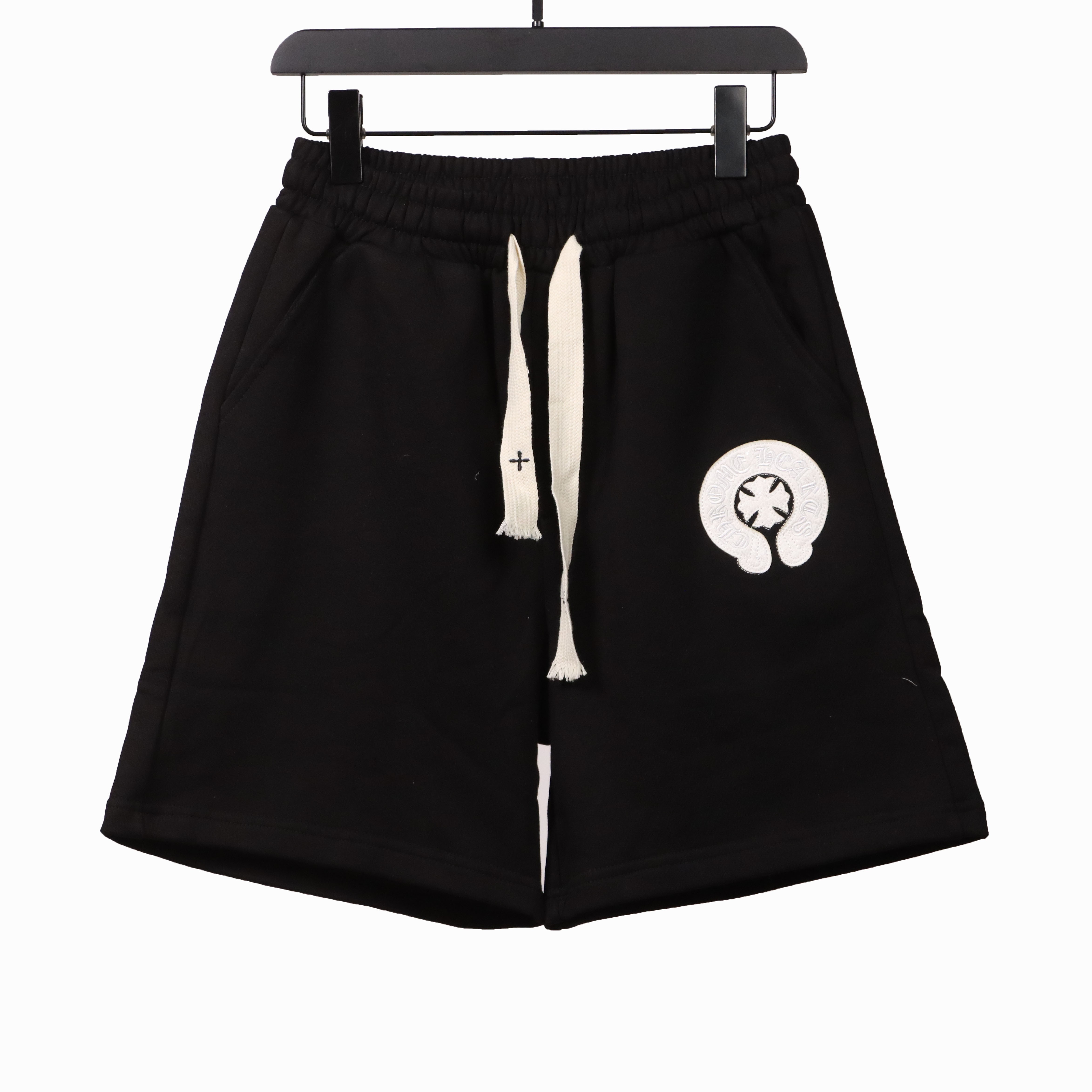 Top Quality Chrome Hearts Horseshoe Cross Shorts Black