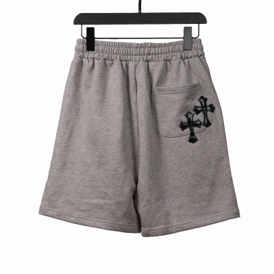 Top Quality Chrome Hearts Horseshoe Cross Shorts Grey 02