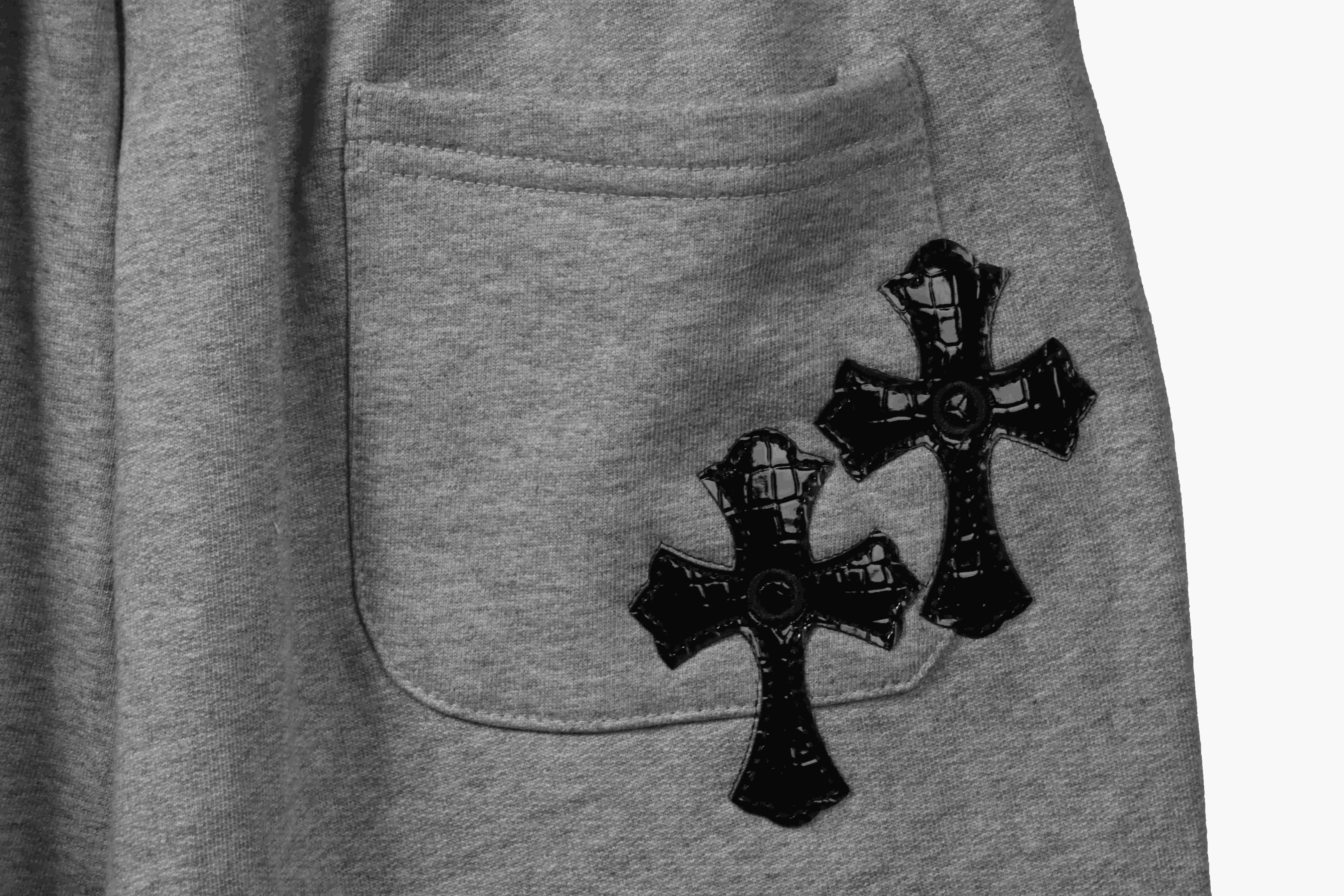 Top Quality Chrome Hearts Horseshoe Cross Shorts Grey