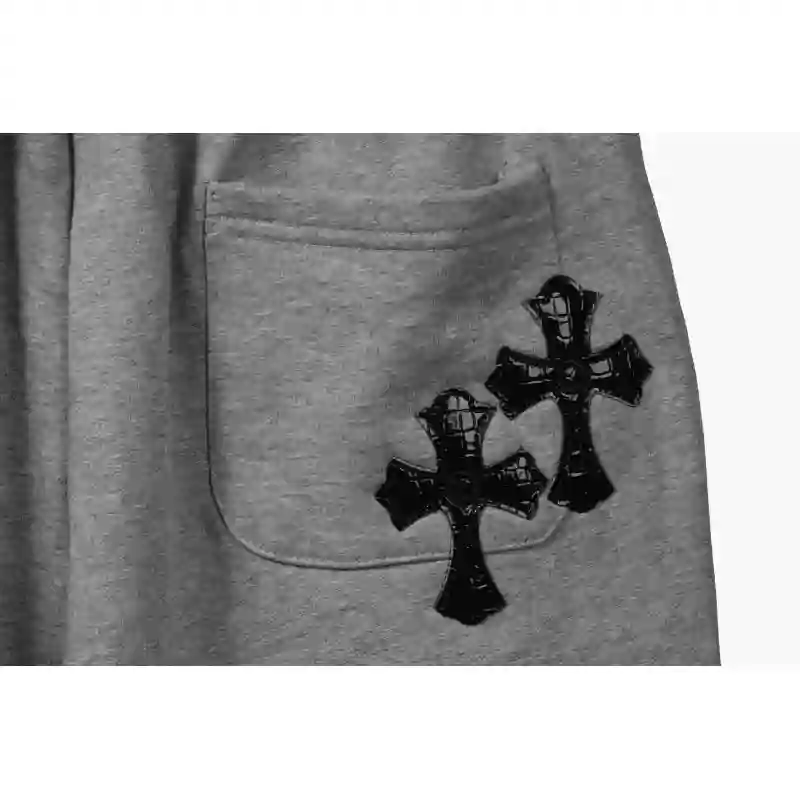 Top Quality Chrome Hearts Horseshoe Cross Shorts Grey