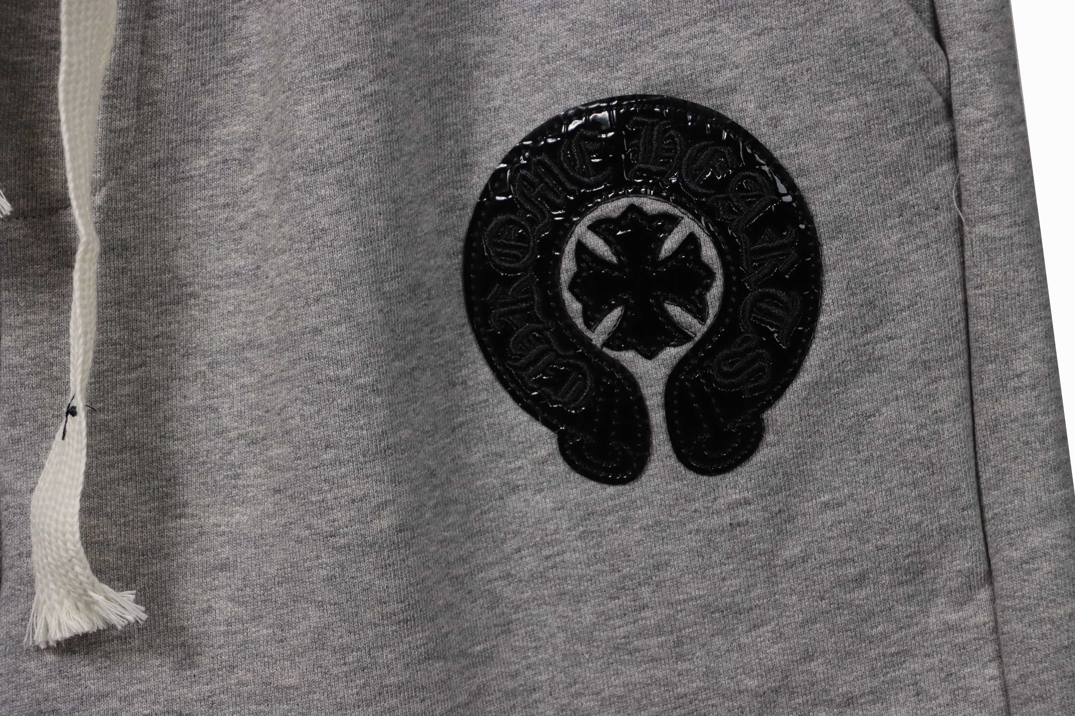 Top Quality Chrome Hearts Horseshoe Cross Shorts Grey