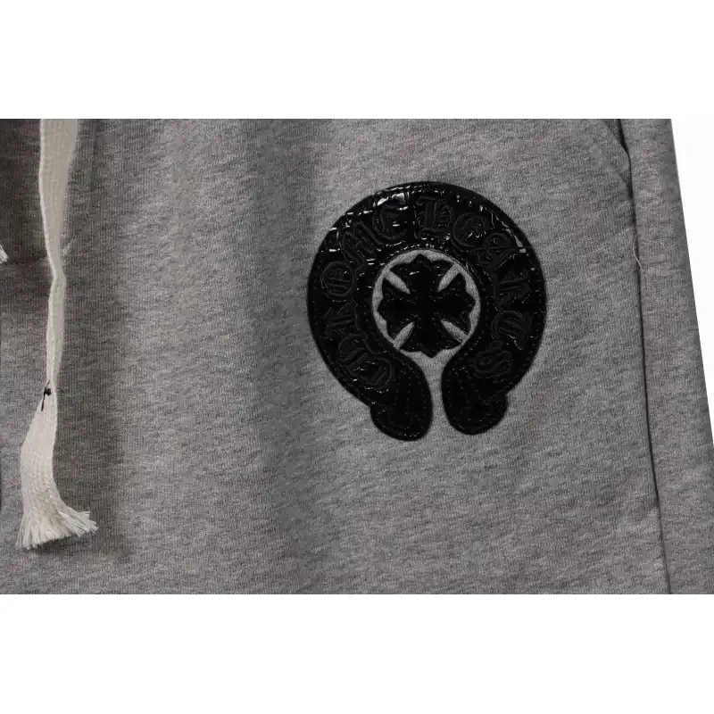 Top Quality Chrome Hearts Horseshoe Cross Shorts Grey