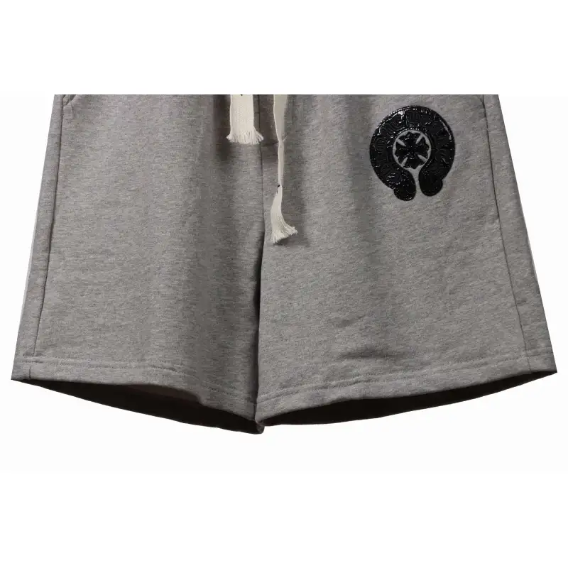 Top Quality Chrome Hearts Horseshoe Cross Shorts Grey
