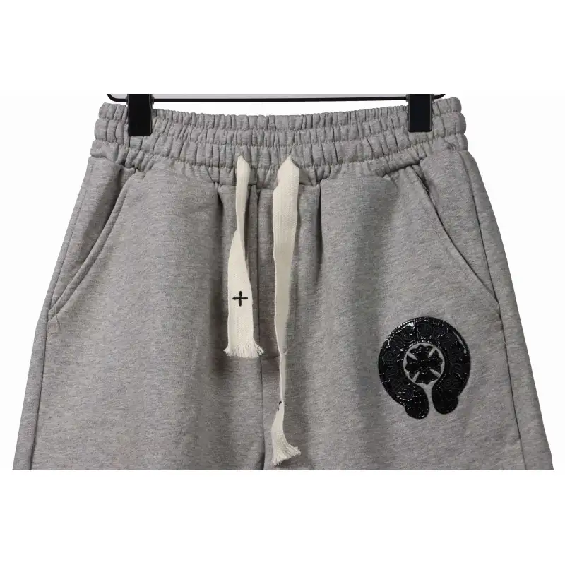 Top Quality Chrome Hearts Horseshoe Cross Shorts Grey