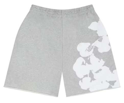 Top Quality Denim Tears Big Cotton Wreath Sweat Shorts Grey