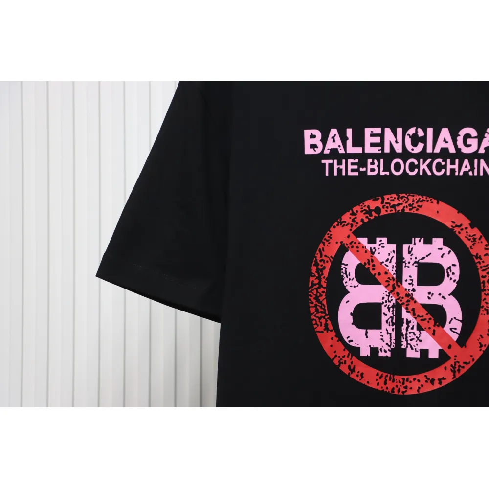 Top Quality Balenciaga Prohibition Print Short Sleeve