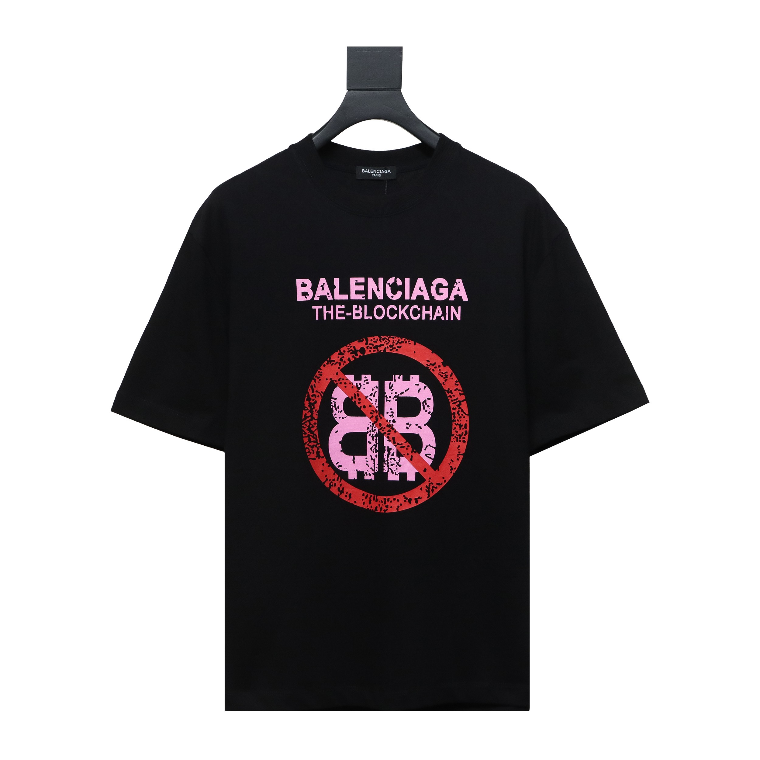 Top Quality Balenciaga Prohibition Print Short Sleeve