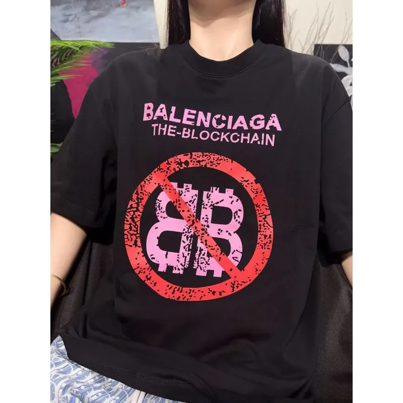 Top Quality Balenciaga Prohibition Print Short Sleeve
