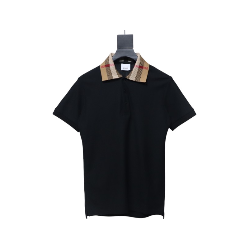 Top Quality Burberry 24ss Check Neck Polo Short Sleeve