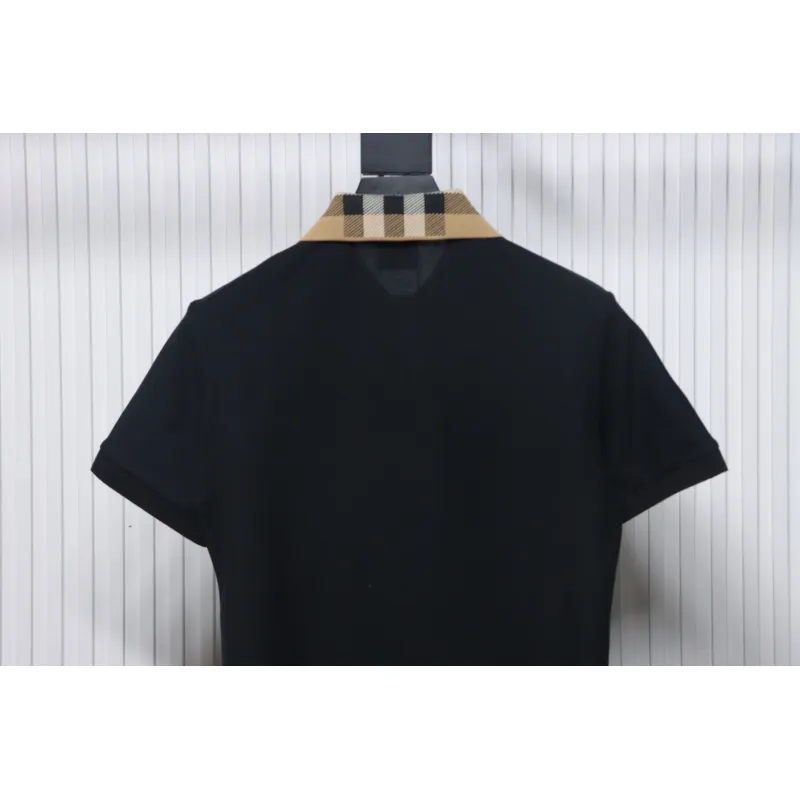 Top Quality Burberry 24ss Check Neck Polo Short Sleeve