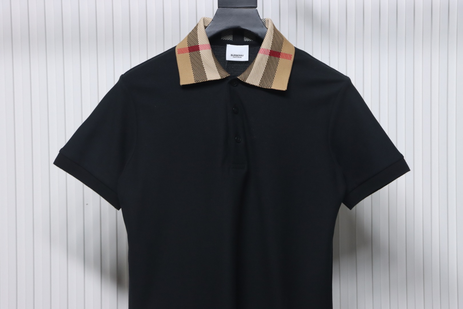 Top Quality Burberry 24ss Check Neck Polo Short Sleeve