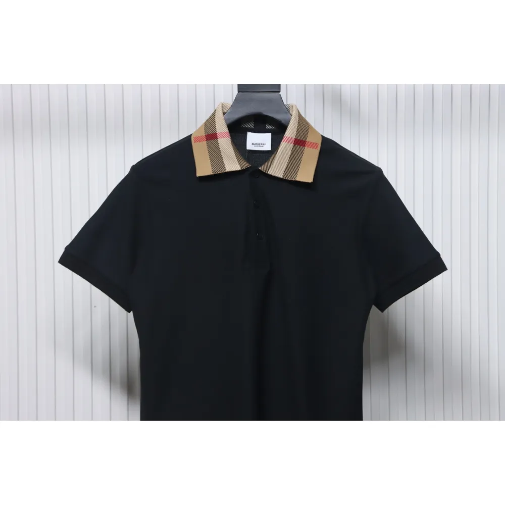 Top Quality Burberry 24ss Check Neck Polo Short Sleeve