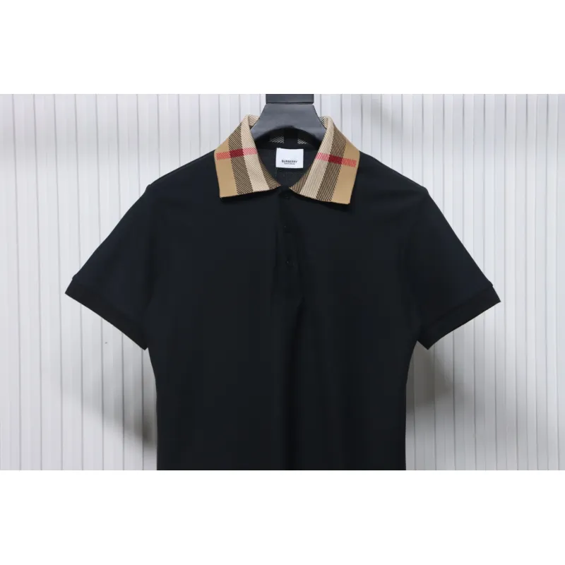 Top Quality Burberry 24ss Check Neck Polo Short Sleeve
