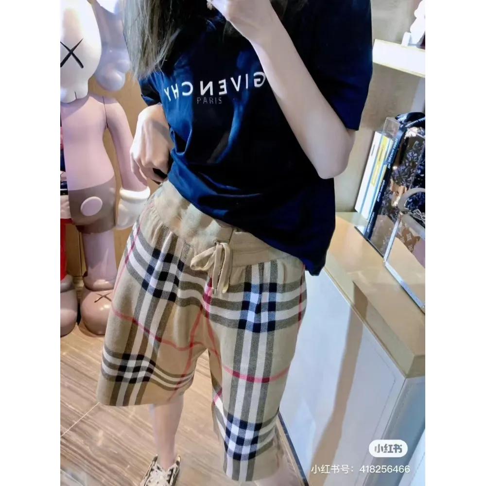 Top Quality Burberry Large Check Knit Shorts