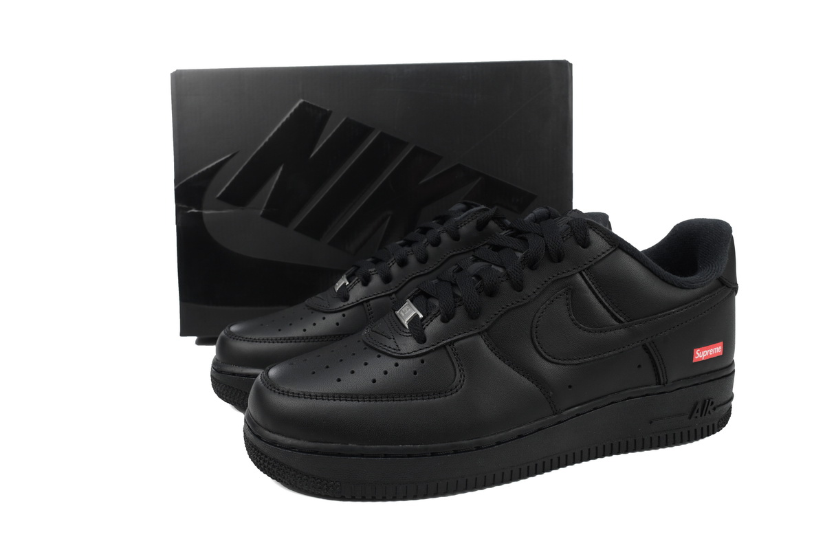 Supreme x Air Force 1 Low Box Logo Black CU9225-001