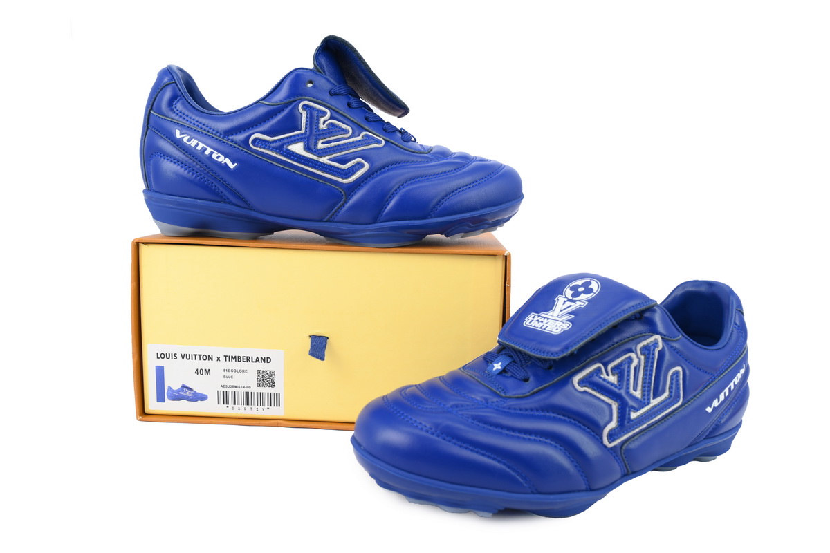Louis Vuitton LV Blue White Footprint Soccer