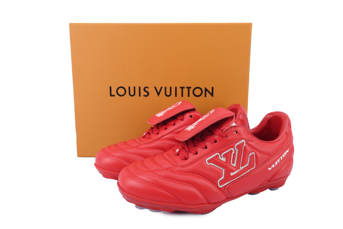 Louis Vuitton LV Red White Footprint Soccer 
